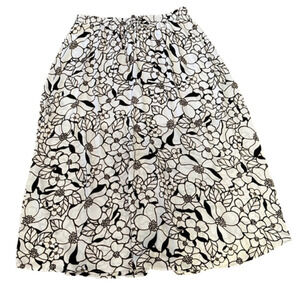 Worthington Maxi Skirt PXL drawstring neutral floral